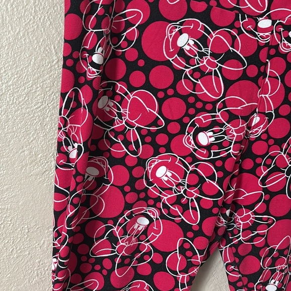 Disney Minnie Mouse Leggings LulaRoe Tall & Curvy Pink - Picture 2 of 5